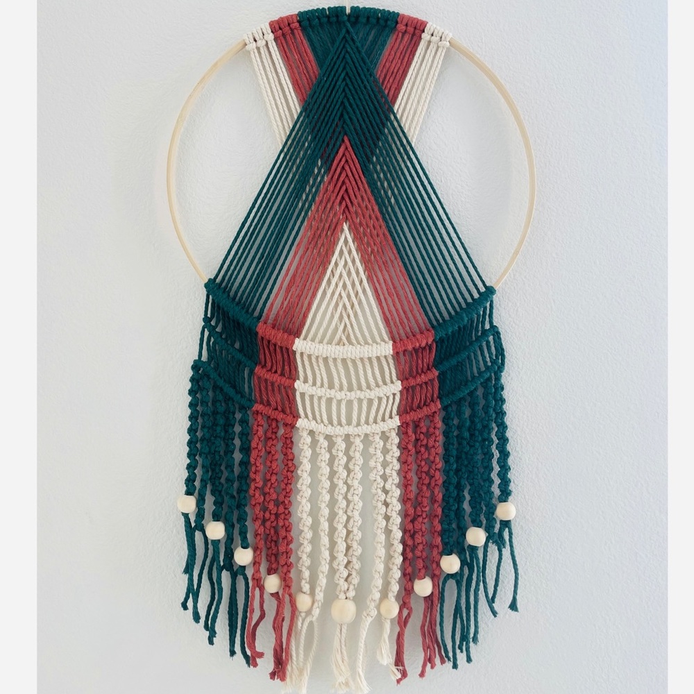 Macrame Mountain Dreamcatcher Wall Hanging Hoop Home Decor